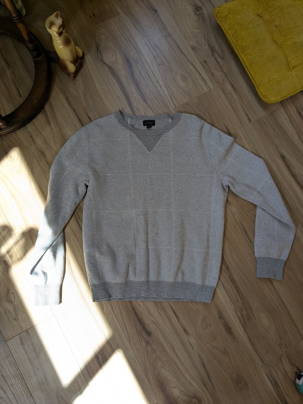 Classic J.Crew Crewneck Sweater in Light Gray 🩶 100% Cotton